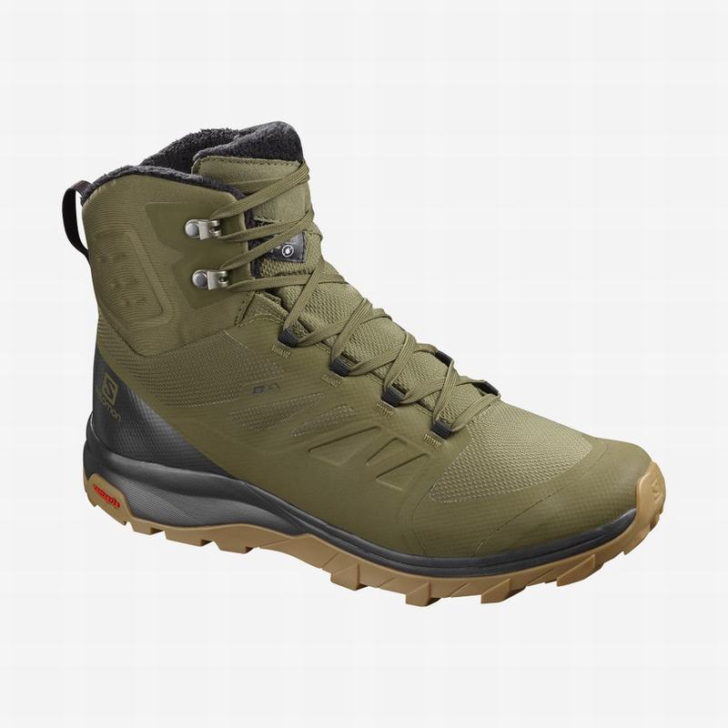 Botas De Invierno Salomon Hombre Verde Oliva / Negras - Salomon Argentina OUTBLAST TS CSWP ,352647-K